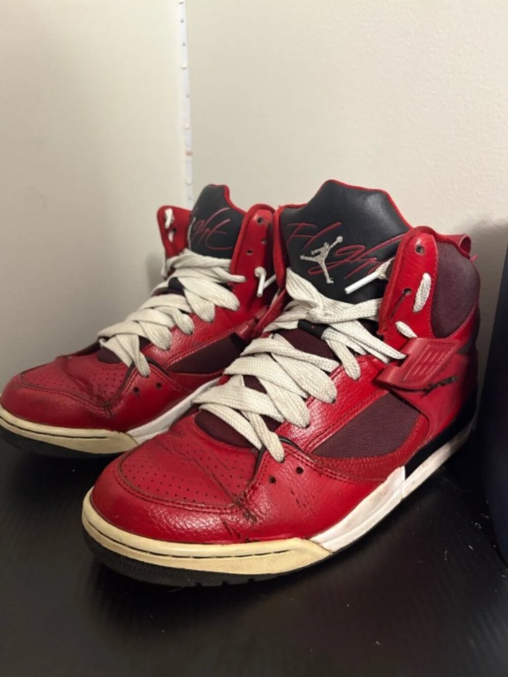 Jordan Red and Black High-Top Men's Sneakers